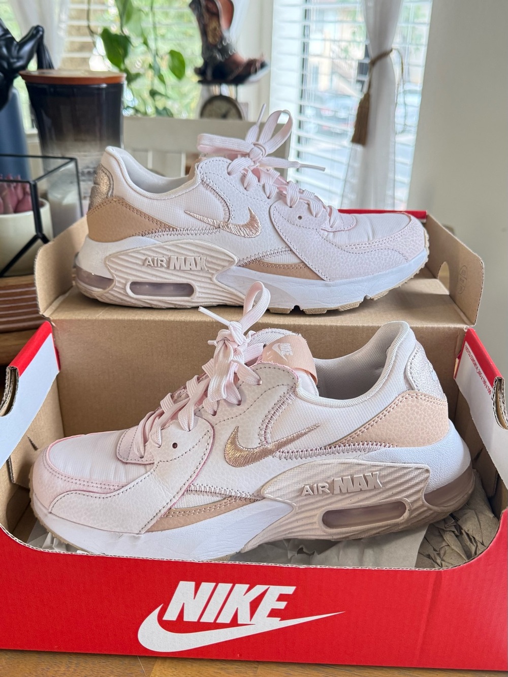 Nike Pink and Gold Women's Sneakers